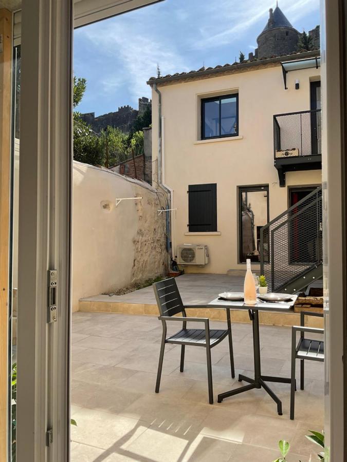 Ma Pierre A L'Edifice, Face A La Cite Vue Sublime, Studio Avec Terrasse 卡尔卡松 外观 照片